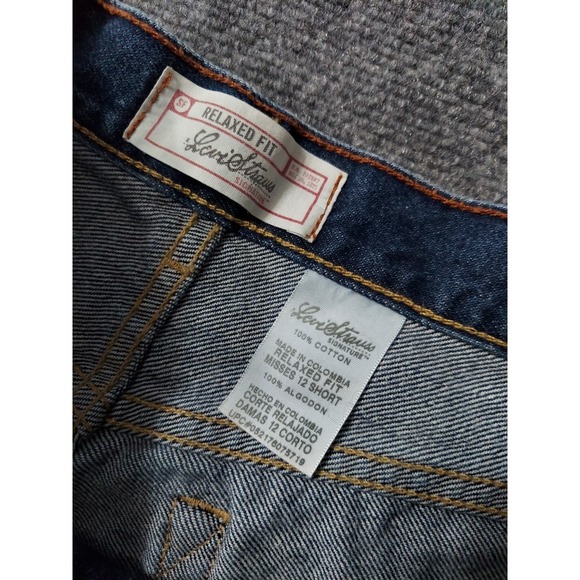 Levis Jeans Women 12 Short Blue Vtg Tapered Hi Rise Relaxed Fit baggy Medium Wsh - Picture 8 of 9